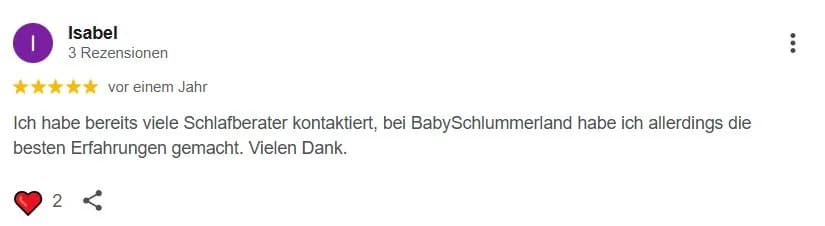 Google-Rezension 2 von 9 für Babyschlummerland