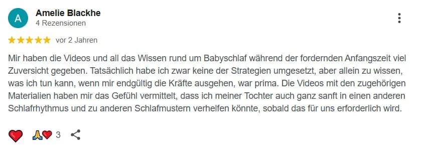 Google-Rezension 7 von 9 für Babyschlummerland