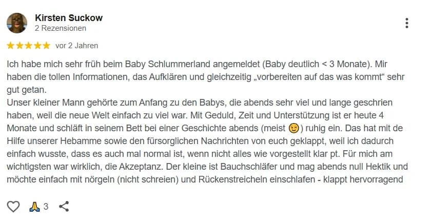 Google-Rezension 24 von 36 für Babyschlummerland